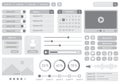 Ui kit design for app, web and mobile. Website interface template with buttons, icons, menu forms. Vector illustration Royalty Free Stock Photo